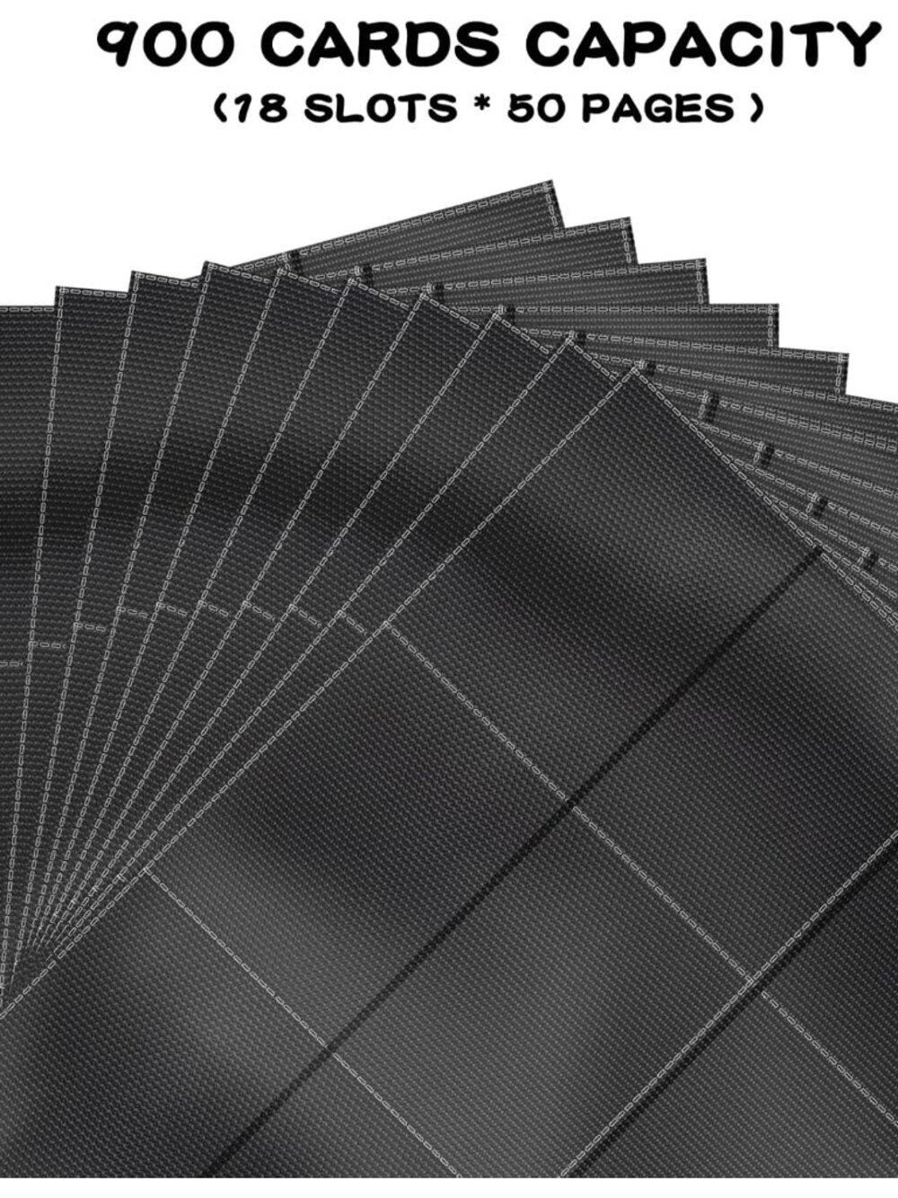 900 Pockets Trading Baseball Card Sleeves Binder, 50 Pages Double-Sided Protecto - Picture 7 of 7
